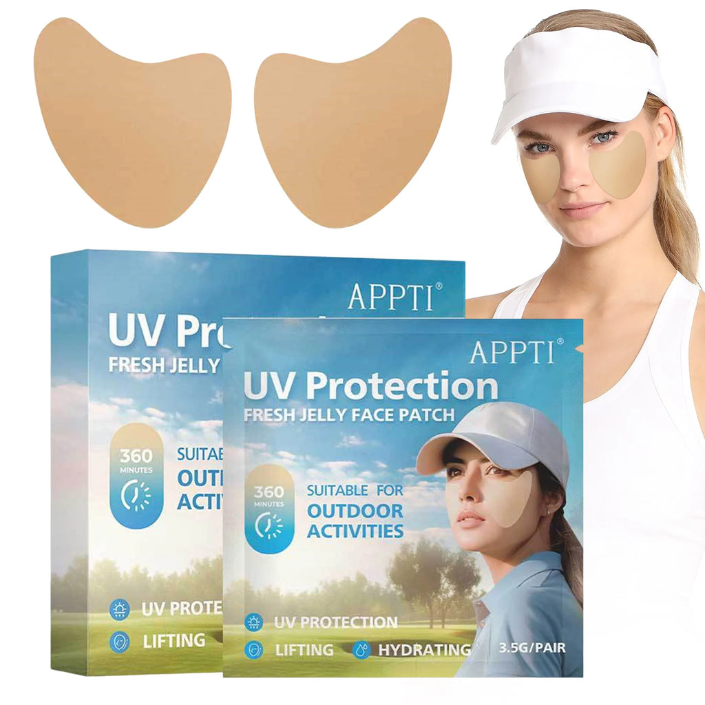 5 Pairs Sunscreen Face Patch for Eye Golf Sunscreen Patches Anti-Sweat Moisturizing Sun Protection Stickers for Summer Outdoor