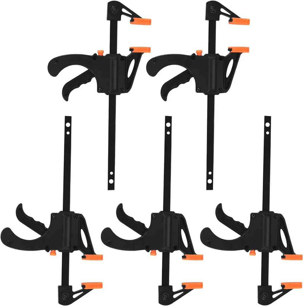 5/2pcs Woodworking Clamp F Hard Quick Release Ratchet Speed Squeeze Clip Kit Long Carpenter Set Nylon Gadget Work Bar  4inch