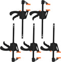 5/2pcs Woodworking Clamp F Hard Quick Release Ratchet Speed Squeeze Clip Kit Long Carpenter Set Nylon Gadget Work Bar  4inch