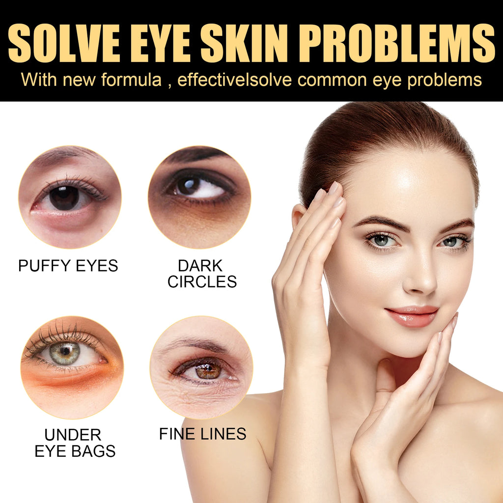 3PCS Instant Wrinkle Eye Cream Tightening, Moisturizing, Removing Dark Circles, Eye Bags, Fading Eye Lines, And Eye Care