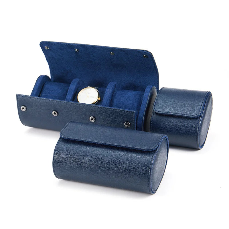 Embers Leather Watch Roll 1 2 3 slots Luxury Genuine Watch Storage Box Travel Bag Watch Case Gift Box Watch Pouch\]p;