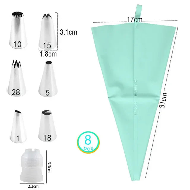 Piping Pastry Bag With Nozzles Set For Confectionery Tips Baking And Bakery Accessories Spatula Smoothing Cake Decoration Tools