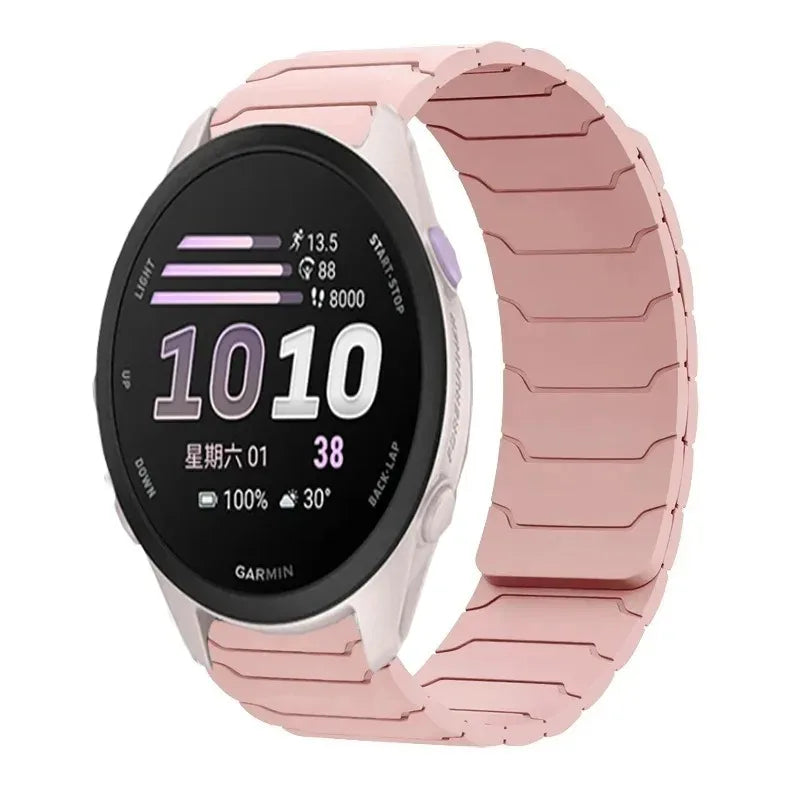 18mm 20mm 22mm Silicone Magnetic Strap for Garmin Forerunner 170 70 570 55 265 255/Active 6 5 Bracelet Venu 4 41/45mm Watchband