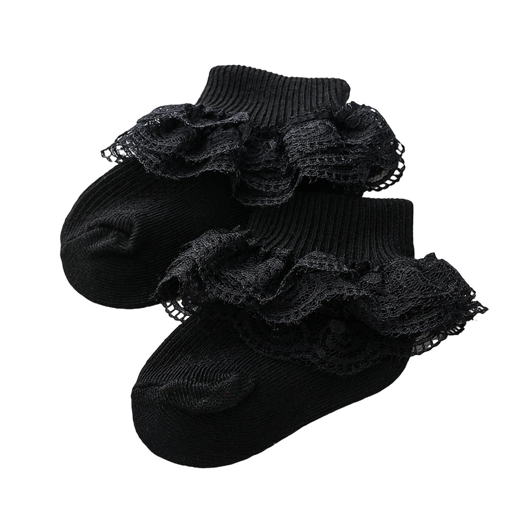 0-12 Months Newborn Baby Cotton Sock Lace Princess Combed Cotton Socks for Girls Summer Spring Infant Babe Ruffle Short Socks