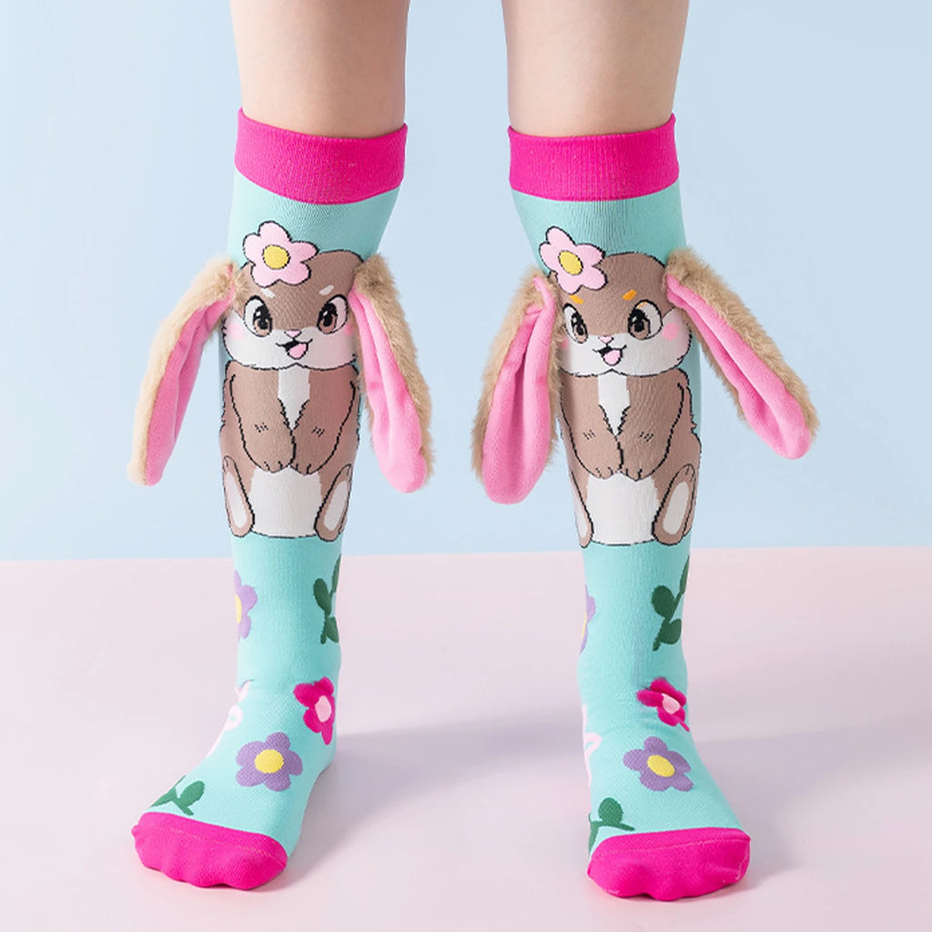 Cartoon Dog Rabbit Girls Boys Stockings Funny Penguin 3D Kids Socks Party Festival Children Long Socks Knee-high Socks