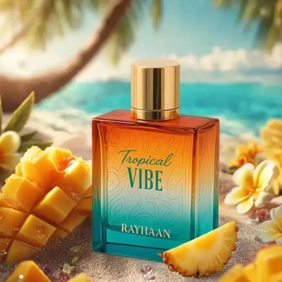 RAYHAAN Tropical VIBE EDP Perfume， Gradual orange blue bottle tropical fruit citrus neutral perfume 100ml
