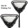 190cm 92cm 55cm Telescopic Landing Net Folding Fishing Pole Extending Fly Carp Course Sea Mesh Fishing Net For Fly Fishing