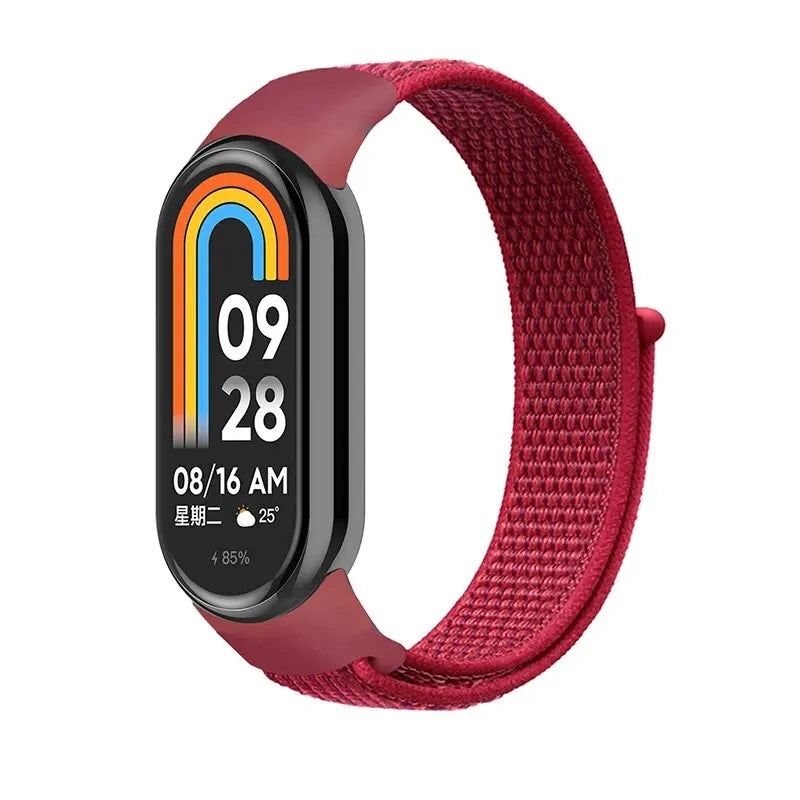 Nylon Loop Strap For Xiaomi Mi Band 8 7 6 5 4 3 Bracelet SmartWatch Wristband Replacement Sport Pulsera Watchband Miband 8 NFC