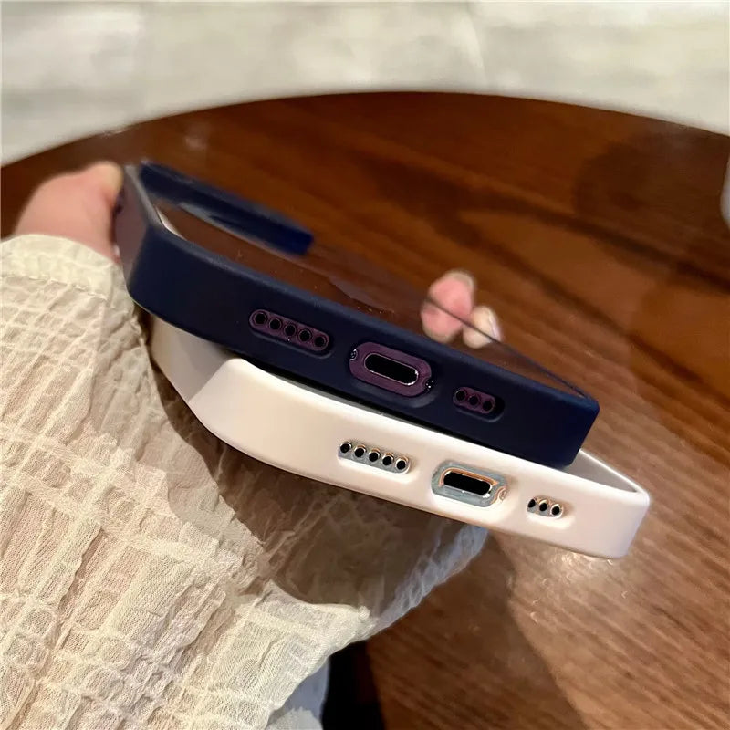 Luxury Magnetic Wireless Charge For Magsafe Case for iPhone 16 15 14 Plus 13 12 11 Pro Max Mini Soft Bumper Transparent Cover