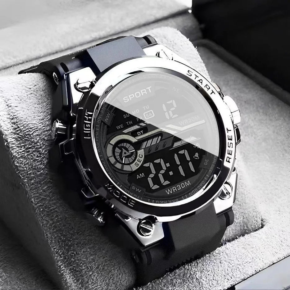 Multifunction Men's Sports Watch Luminous Alarm Clock Men LED Digital Watch Large dial Electronic Wristwatch