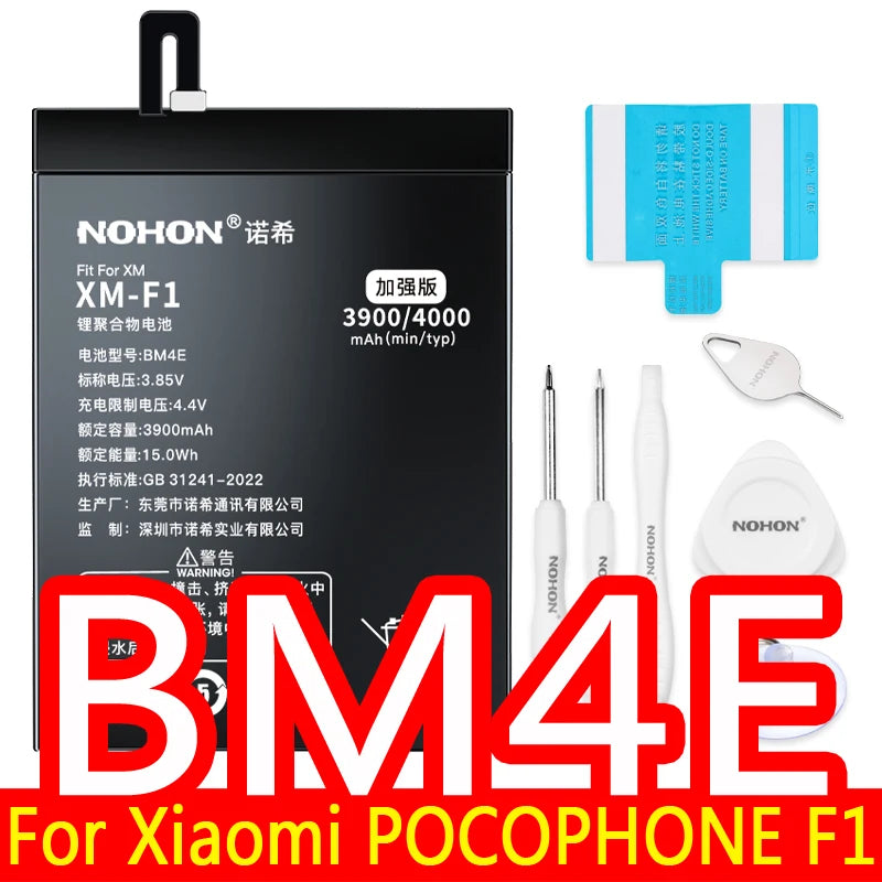 NOHON Battery For Xiaomi Redmi Note 10 Pro 9 9S 8 7 Mi 9 SE 8 Lite 9T Mix 4 Bateria BN57 BN53 BM4Y BM4J BM3L BM4E BM4F BN4A BN55