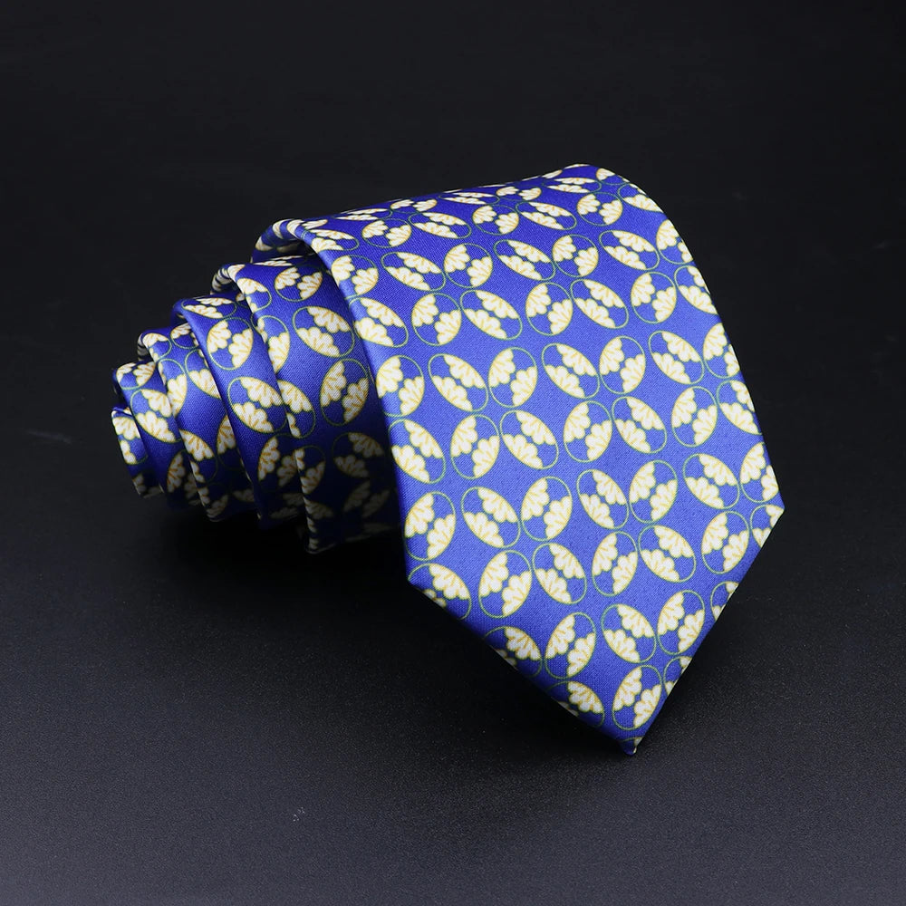 Vintage Super Soft Floral Silk Ties Men's Fashion 8cm Flower Necktie For Men Wedding Business Meeting Gravata Printing Tie Gifts