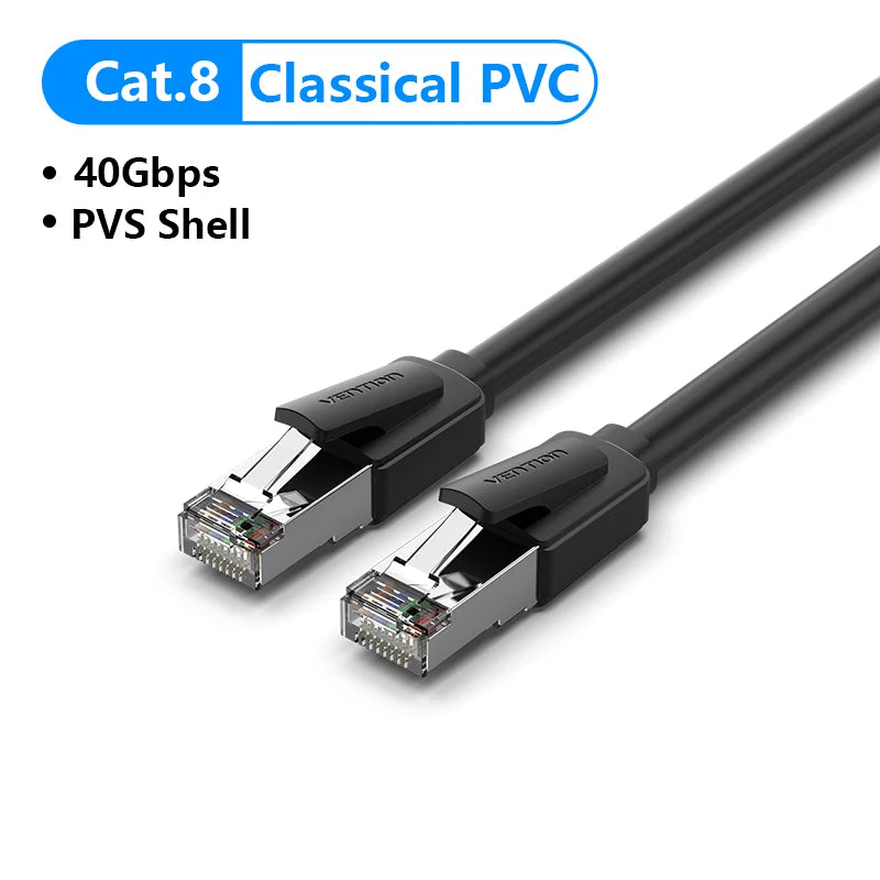 Vention Cat8 Ethernet Cable 40Gbps RJ45 Network Cable Cat 8 SFTP RJ45 Patch Cord for PC Modem Router Laptop Cable Ethernet Cat8