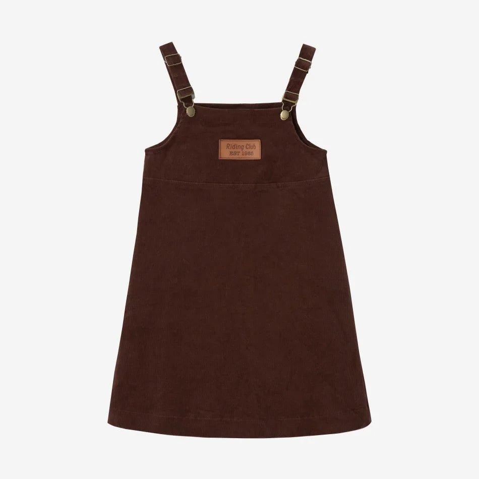 (Ship out in 1 day)AS AW26 Saddle collection Brown Corduroy + Rugby sweatshirt Print corduroy family matching girls boys clothes