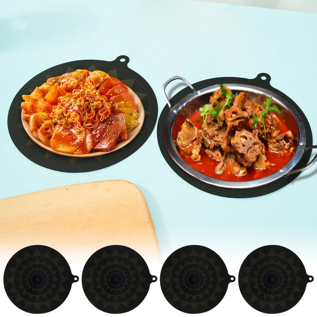 2/4Pcs Induction Hob Protector Mat Induction Cooker Gasket Induction Cooktop Protector Table Placemat Pot Mat Plate Protector
