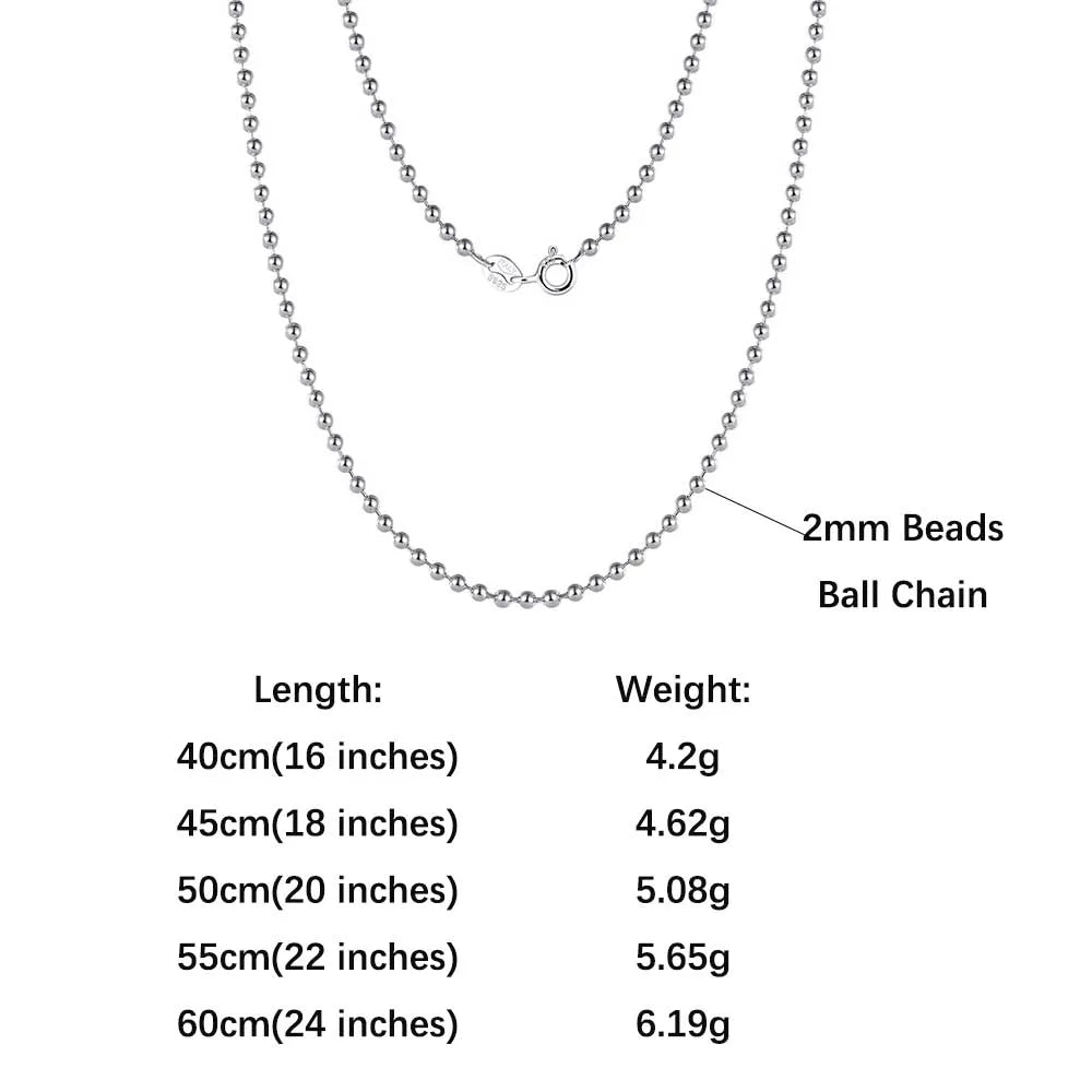 ORSA JEWELS 925 Sterling Silver Chain Necklaces Fashion Party for Men Women DIY Jewelry Simple High Quality 16-24 Inch Wholesale