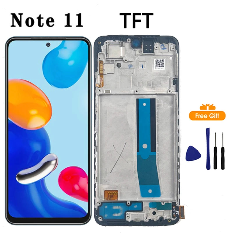 New AMOLED Display For Xiaomi Redmi Note 11 11S Touch Screen Digitizer Assembly For Redmi Note 11S 2201117SG Display Replacement