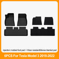 Car Floor Mats For Tesla Model 3 2018 2019 2020 2021 2022 Premium All Weather Anti-Slip Waterproof TPE Floor Liners Mat Pads