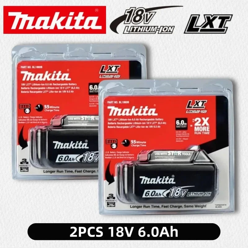 Makita 18V 6.0Ah Battery Original Lithium Ion Rechargeable Battery 18V 6000mAh Replacement Battery BL1860 BL1850 BL1820B BL1860B