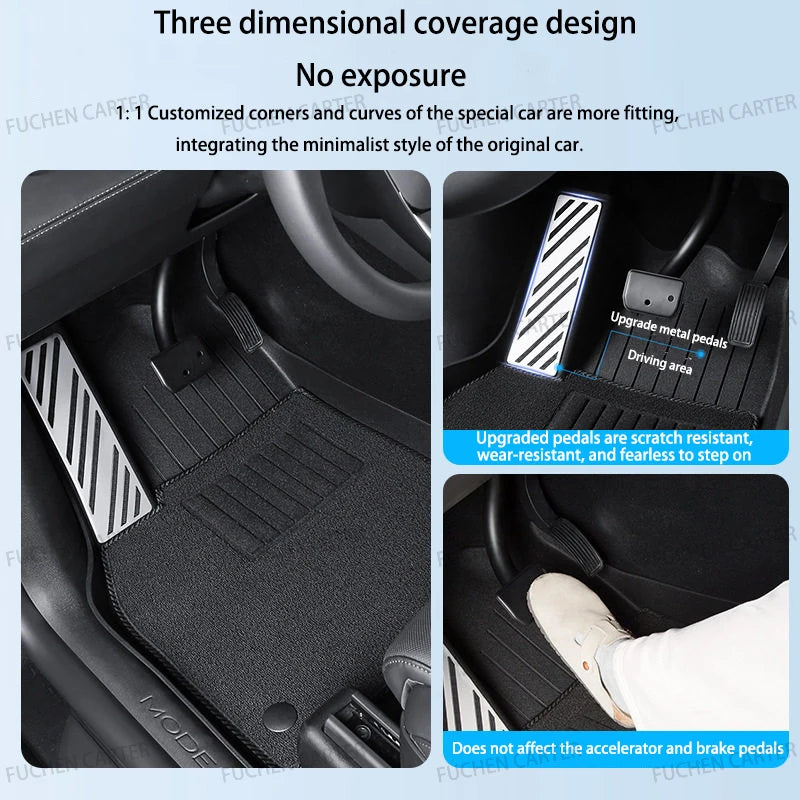 Car Floor Mats for Tesla NEW Model YL 2026 Car Four Seasons Waterproof Non-slip Floor Mat Trunk Mat TPE Special Car Accessories