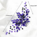 Green Crystal Bride Hair Comb Rhinestone Wedding Head Jewelry Bridal Hair Accessories for Women and Girls Bridesmaid Decor Gifts