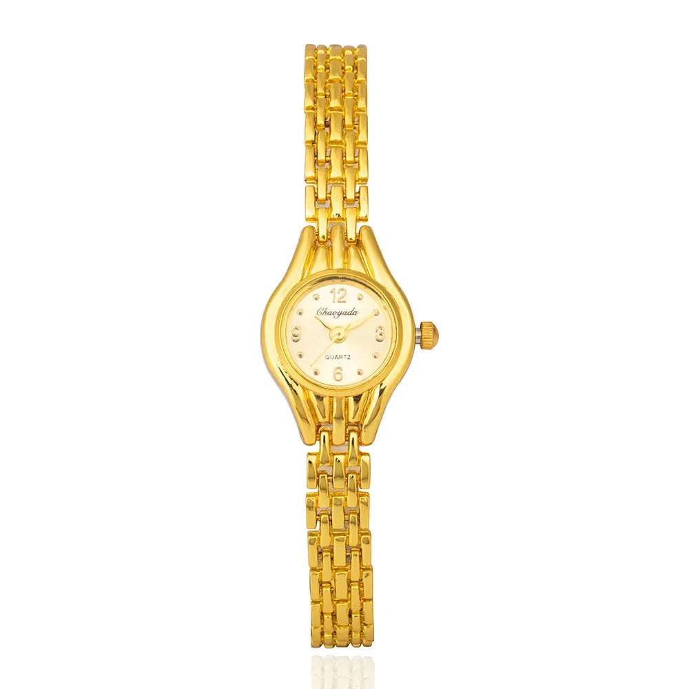 Women's Gold Bracelet Watch Fashion Elegant Small Dial Alloy Quartz Wristwatch Woman Luxury Ladies Watch Clock Gift Reloj Mujer