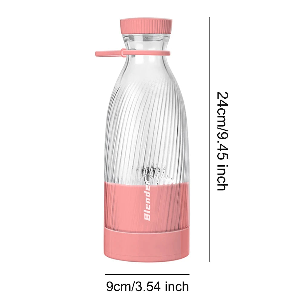 500ml Citrus Juicer Rechargeable Electric Fruit Juicer Machine 6 Blades Personal Blender for Juices Shakes Smoothies