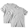 2pcs Solid Color T-shirt 100% Cotton Men Women White O-Neck Loose Short-sleeved Basic Models All-match T-shirt Couple Tops Black