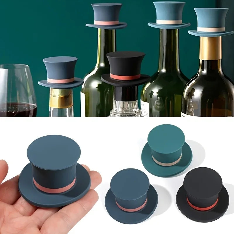 Magic Hat Wine Bottle Stopper Seal Cork Cover Silicone Wine Bottle Stopper Kitchen Tools