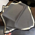 Elegant Geometric Striped Square Scarf for Women Satin Fashion Wraps Neckerchief Female Hair Bands Ribbon Headband Bandana