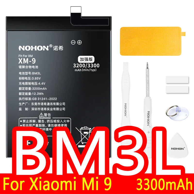 NOHON Battery For Xiaomi Redmi Note 10 Pro 9 9S 8 7 Mi 9 SE 8 Lite 9T Mix 4 Bateria BN57 BN53 BM4Y BM4J BM3L BM4E BM4F BN4A BN55