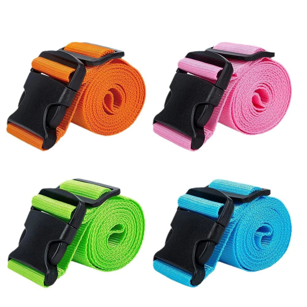 1pc 2m Adjustable Luggage Strap Cross Belt Packing Travel Suitcase Nylon Lock Buckle Strap Baggage Belts Camping Bag Accessories
