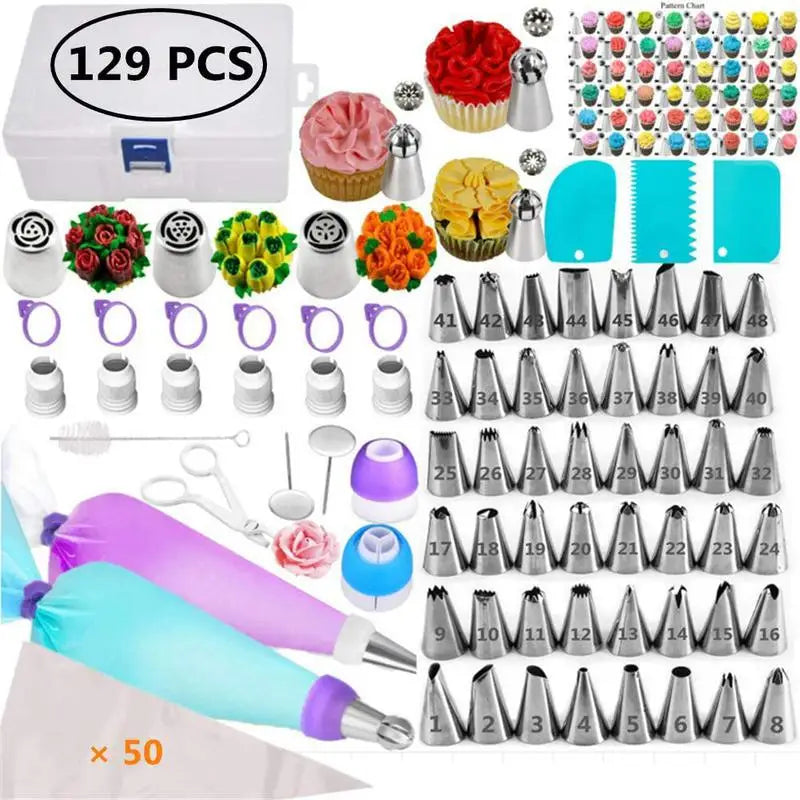 Pastry Socket Cake Nozzles for Confectionery Professional Set Icing Cream Piping Tips Cookies Cupcake Cake Decorating Tool