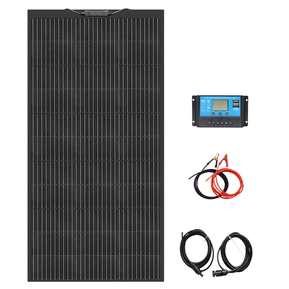 XINPUGUANG 150W 120W 100W 50W Flexible Solar Panel 18V Solar Charge 12V Battery Charger System Kit For Motor Home Camper Balcony