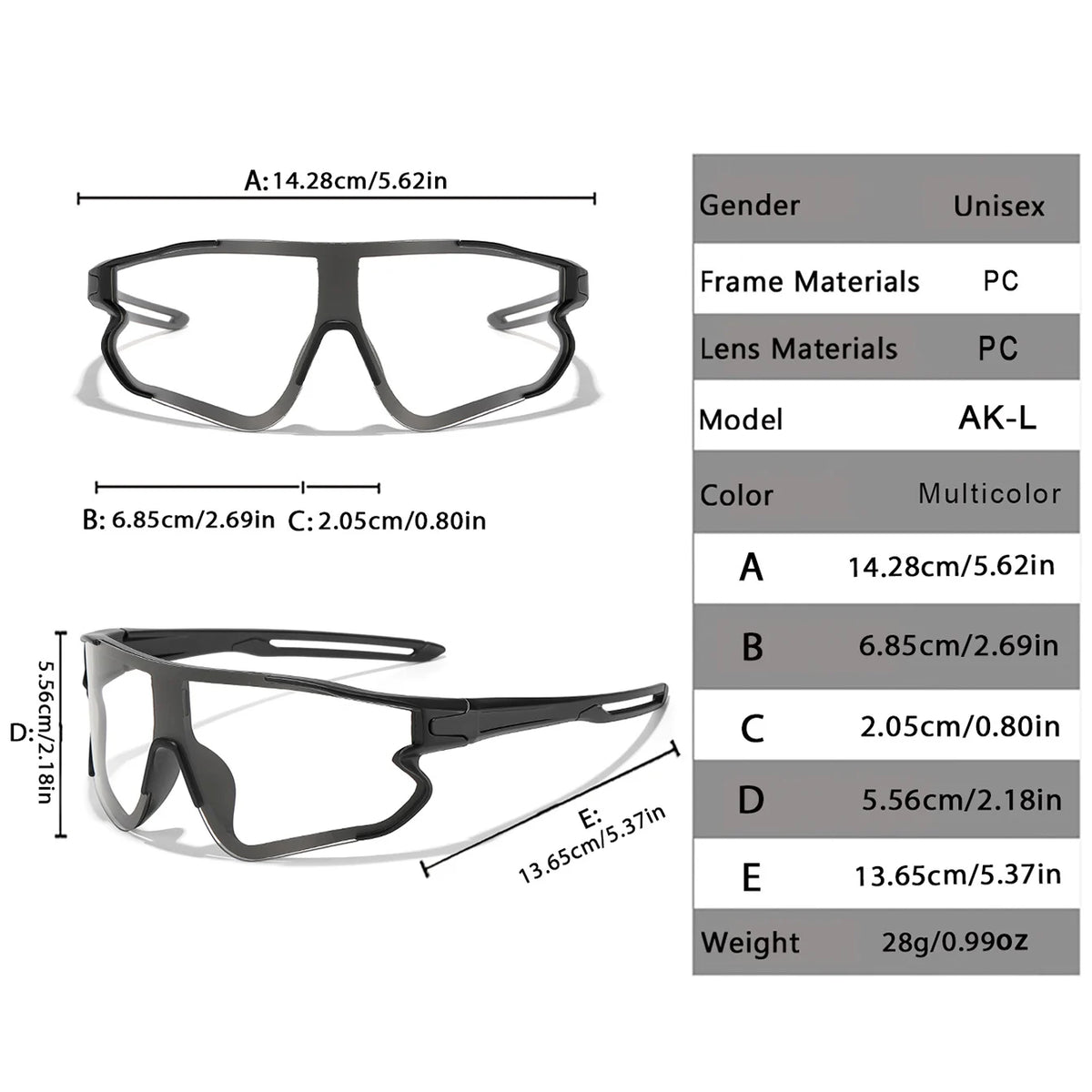 New Style Brand Photochromic Eyewear Men Women Bicycle MTB Bike Running Fishing Cycling Glasses Comfortable Windproof Goggles