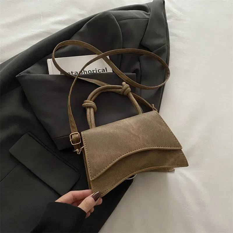 Trend Crossbody Bag for Women Elegant Designer Shoulder Bag Lady Soft Pu Leather Square Bags for Autumn Handbag and Purse Bolsos
