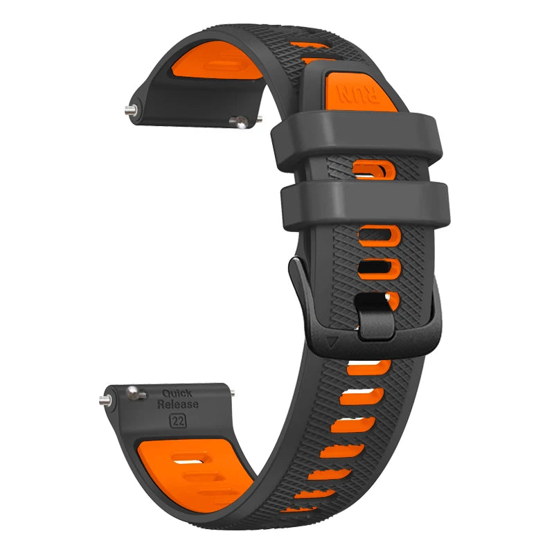 22mm Official Strap For Garmin Forerunner 265 745 255 Music Watchband Bracelet Vivoactive 4 Venu 2 3 Silicone Bands Replacement