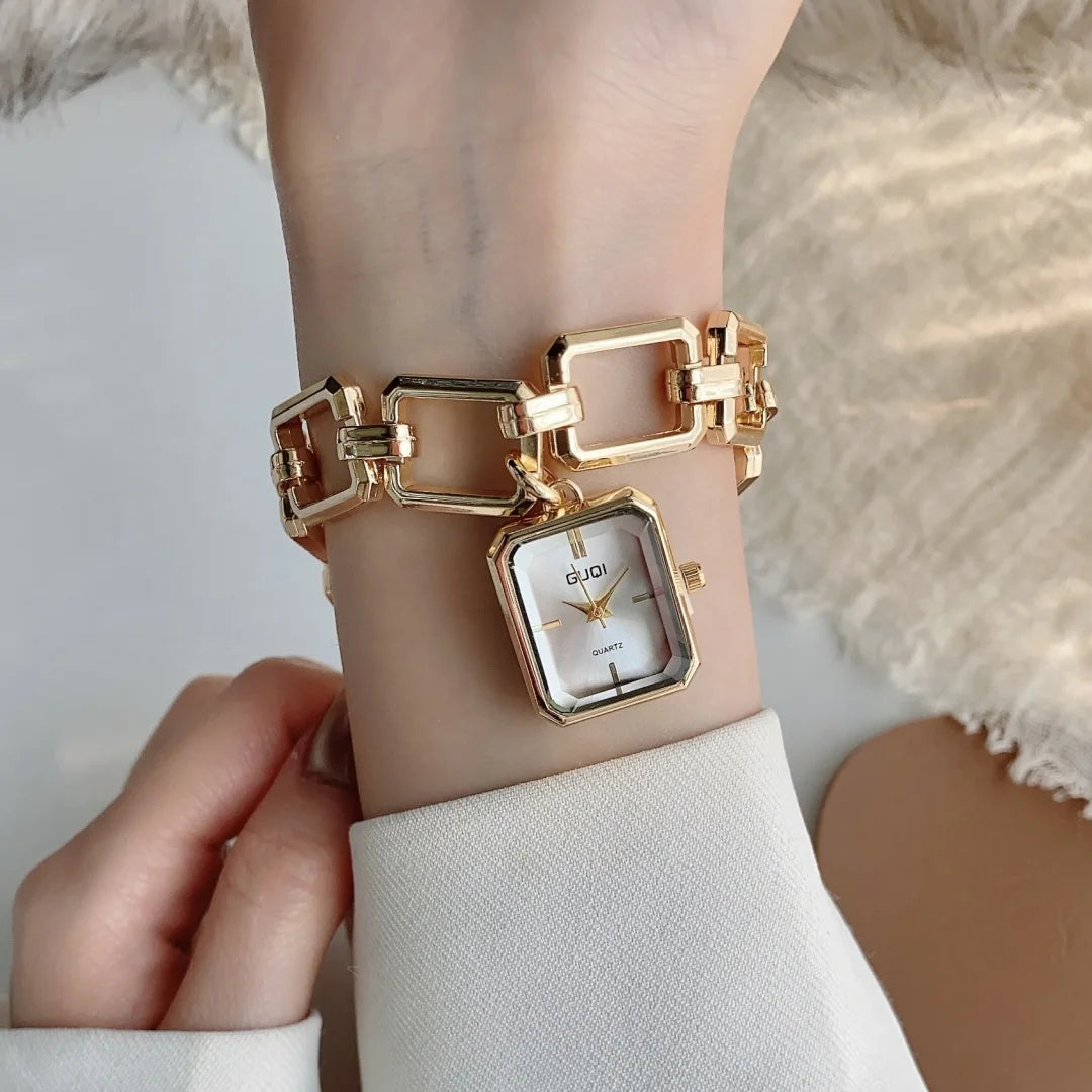 Women Quartz Watch Bracelet Square Dial Quartz Analog Women's Watches Ladies Wristwatch Elegant Female Clock Montre
