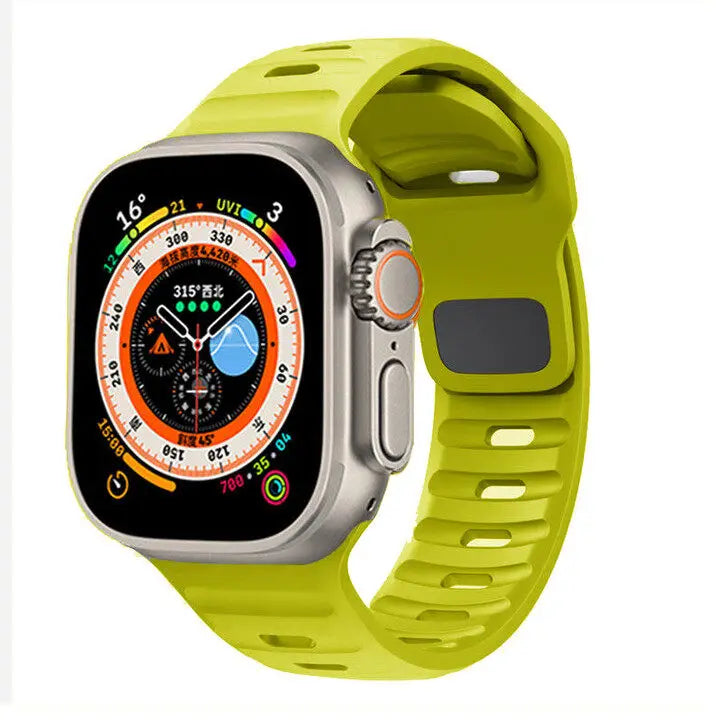 Sport Strap For Apple Watch Ultra band 49mm 45mm 46mm 44mm 42mm 41mm Silicone Air hole Bracelet iWatch Serie 11 10 9 8 7 6 SE