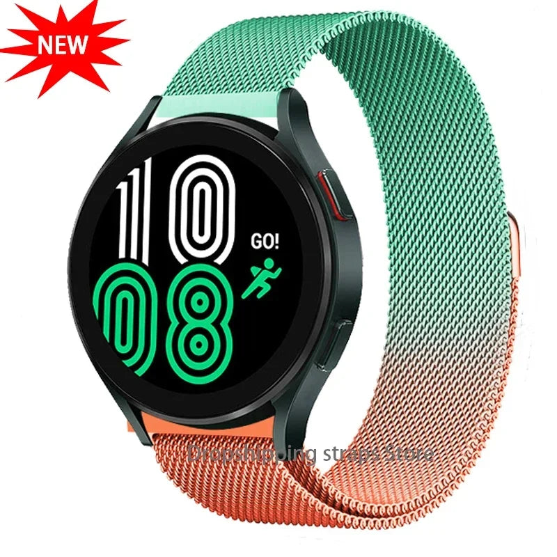 Milanese Loop band For Samsung Galaxy watch 6 5 4 classic Metal strap 20mm 22mm bracelet huawei gt/Amazfit GTS 4/GTR 2e/Bip 3-5