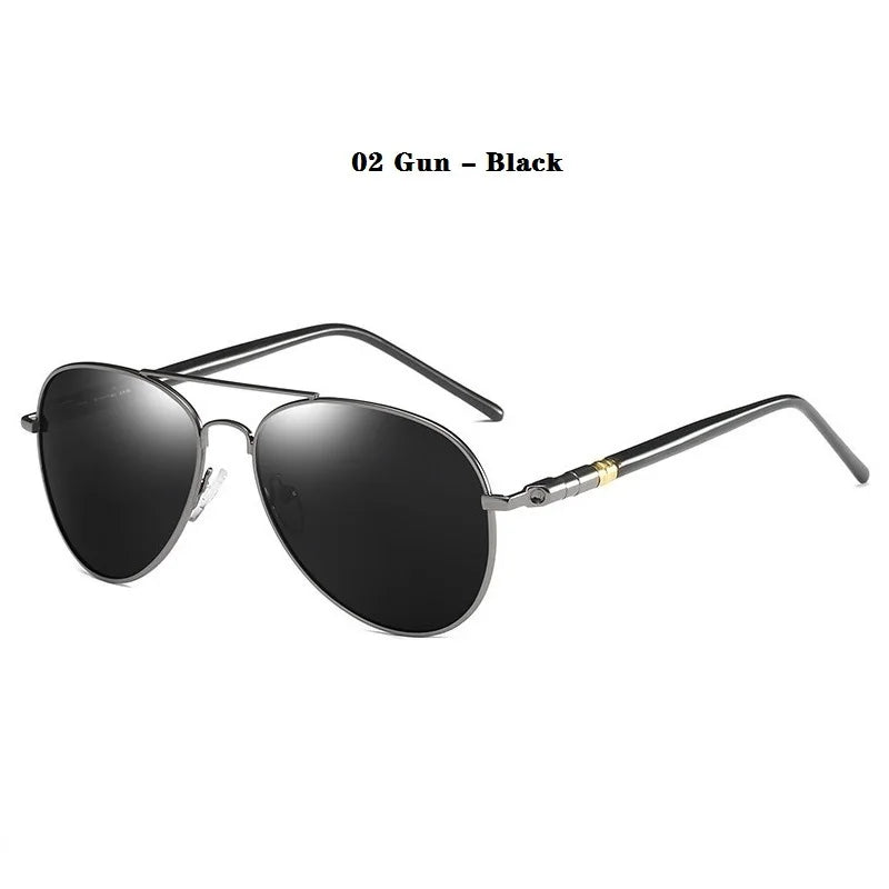 Luxury Pilot  Sunglasses Men Women Driving Fishing Retro Sun Glasses Brand Designer Male Metal Sunglasses For Man