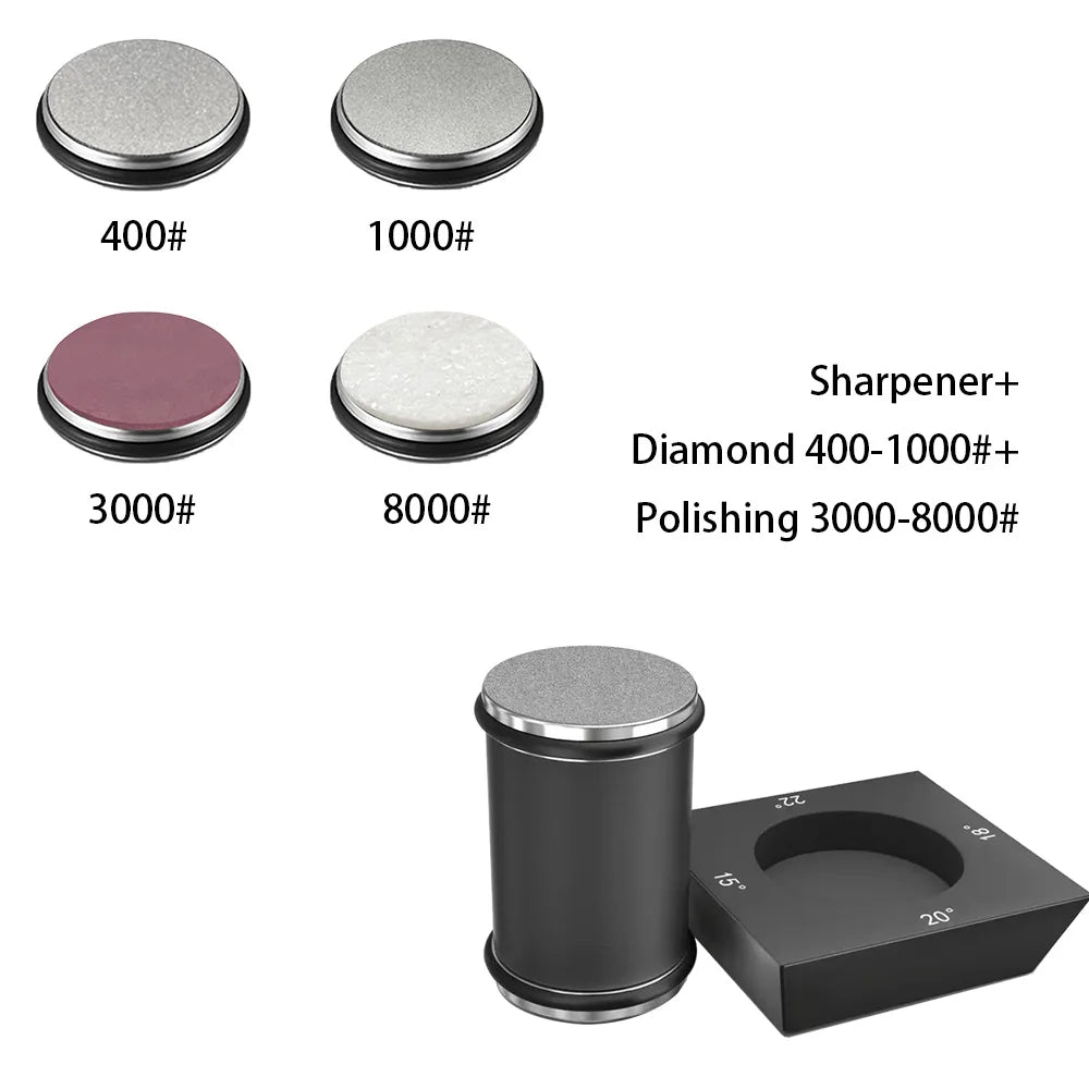 4 Angles Rolling Knife Sharpener Kit For Straight Edge Roller Knife Sharpening With Industry Diamonds Whetstone Chef Knife Set