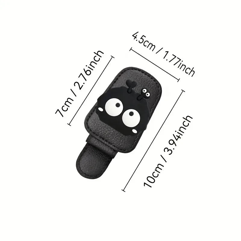 Auto brilclip Autozonneklep Opbergrek Multifunctionele Creatieve Magnetische Autozonnebrilhouder Brillenkoker