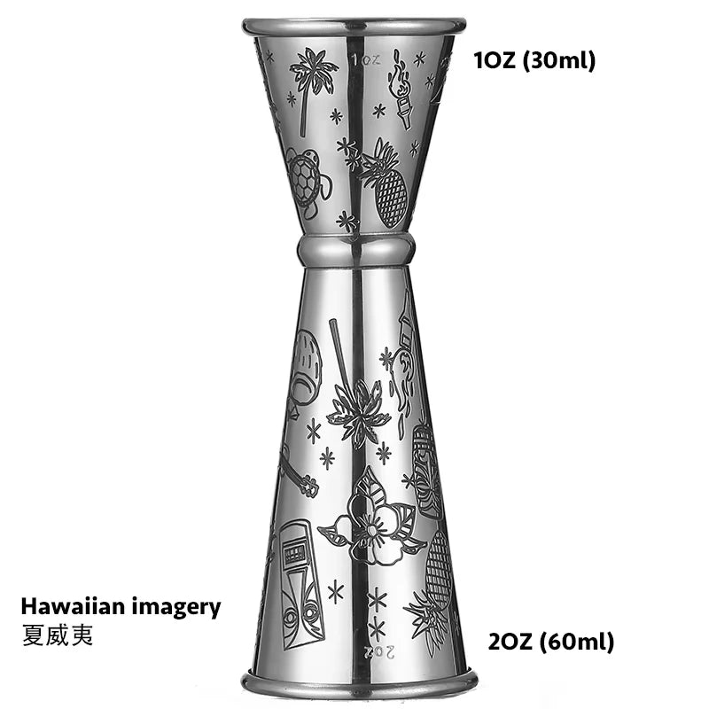 Double Jigger for Bartending, Cocktail Jigger 2 oz 1 oz | Cocktail Measuring Cup Japanese Jigger Shot Measure Jiggers