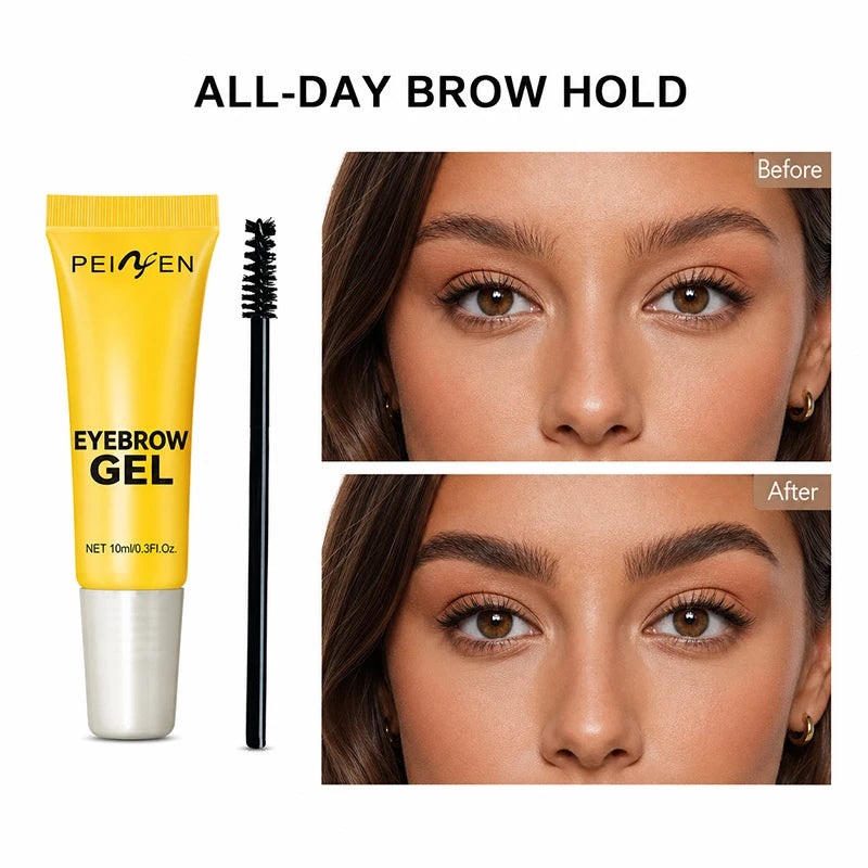 Clear Eyebrow Gel 3PCS Set, Strong Hold Waterproof Brow Shaping Gel, Natural Fuller Brows Makeup, Flake-Free Brow Lamination
