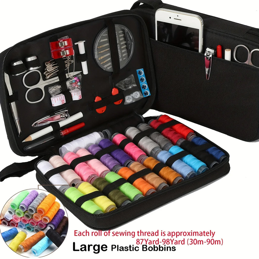 67/128pcs Sewing Kit With Sewing Supplies And Accessories 24-Color Threads, Needle And Thread Kit Products For Small Fixe