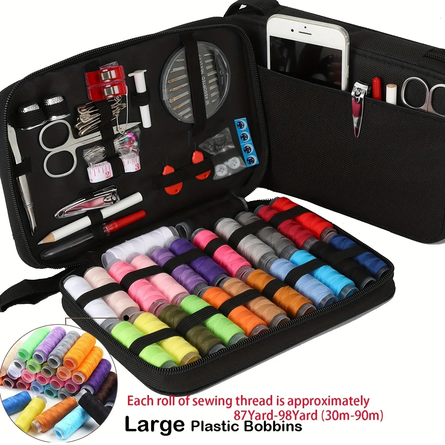 67/128pcs Sewing Kit With Sewing Supplies And Accessories 24-Color Threads, Needle And Thread Kit Products For Small Fixe