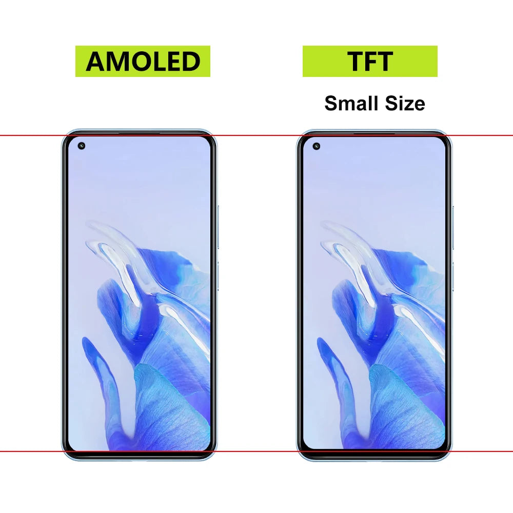AMOLED Screen for Xiaomi 11 Lite 5G NE LCD Display Screen Touch Panel Digitizer Assembly for Mi 11 Lite 5G NE 2109119DG 2107119D
