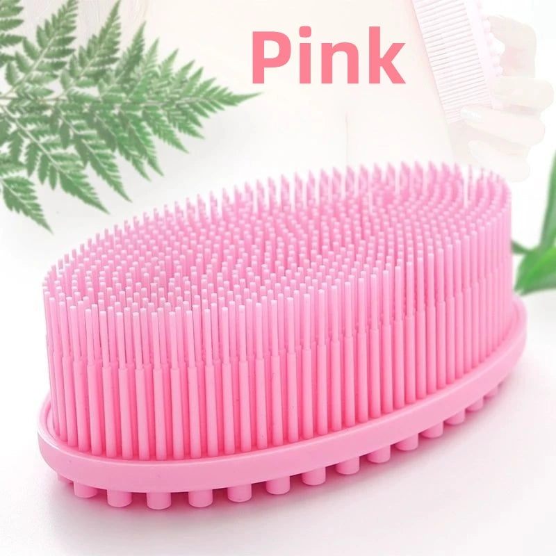 Silicone Body Scrubber Bath Shower Sponge Dry Bath Brush for Body Massager Bast Exfoliating Silicone Bathing Scrubber Body Brush