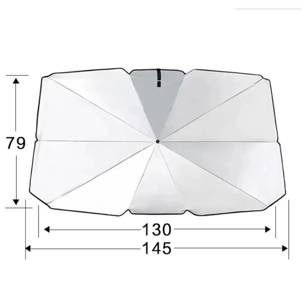 Car Sunshade Umbrella Front Windshield Silver Glue Sunshade Umbrella Uv Resistant Folding Car Umbrella Car Sunscreen Accessories